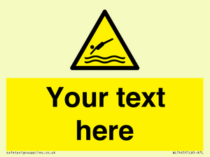 Custom Warning diving area